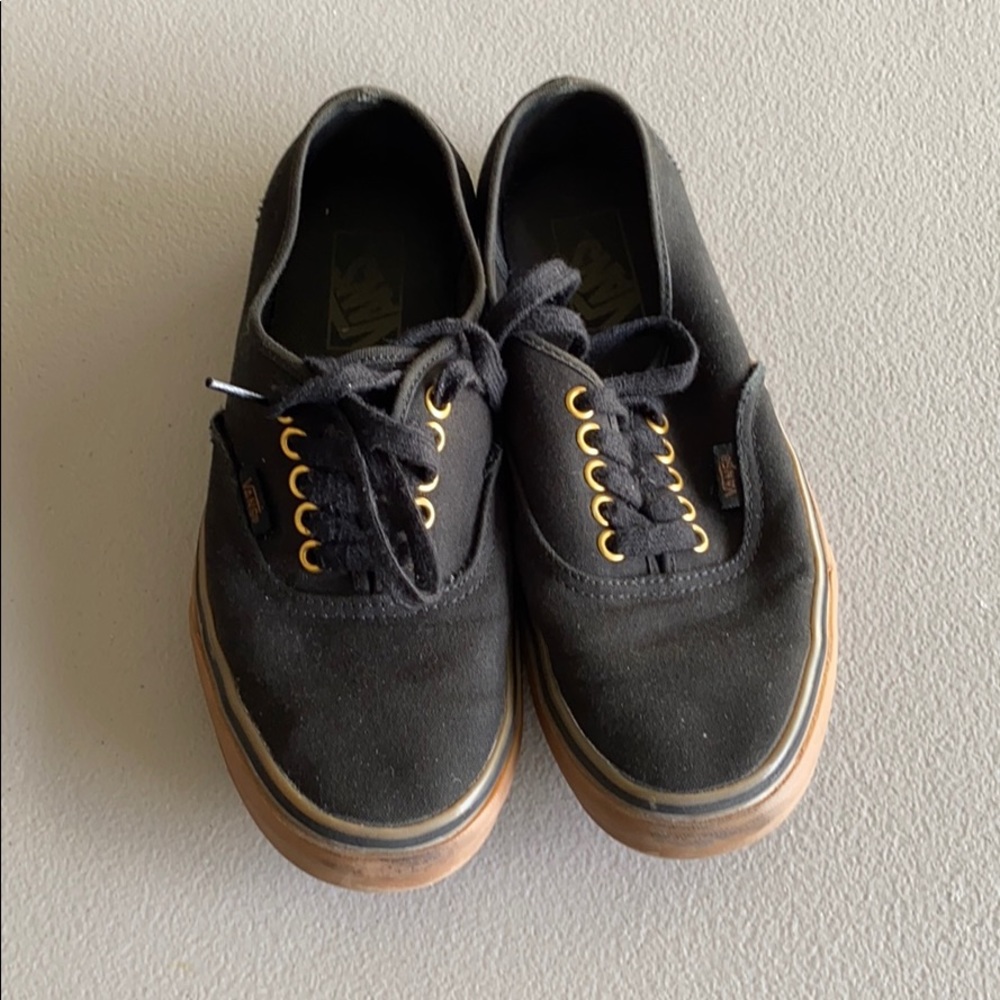 Black and brown classic vans